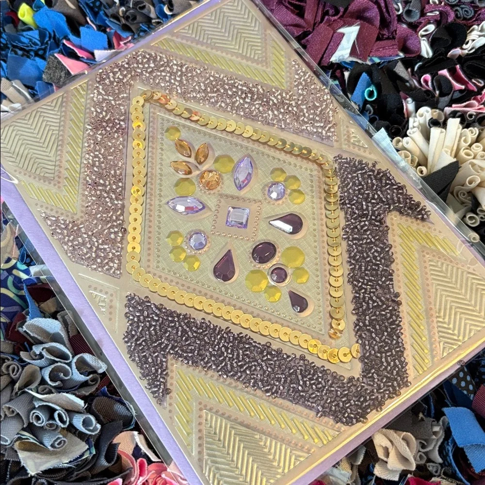 💎RARE💎🆕Papyrus Beaded And Bejeweled Blank Inside Greeting Card
